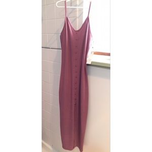 (Sold)Ribbed Button Down Detail Dress